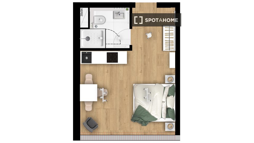 Apartment mono Berlin, 23m² — photo 5