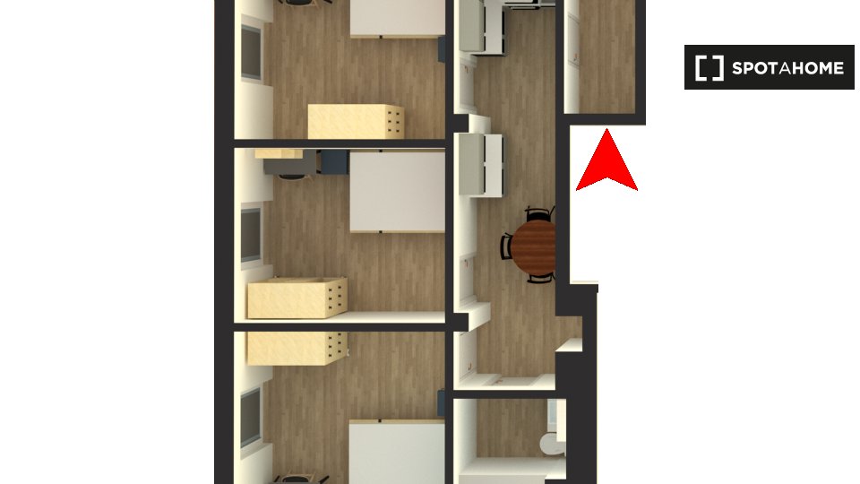 Double room Berlin, 3 beds, 52m² — photo 11