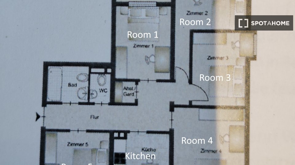 Double room Munich, 5 beds, 90m² — photo 5