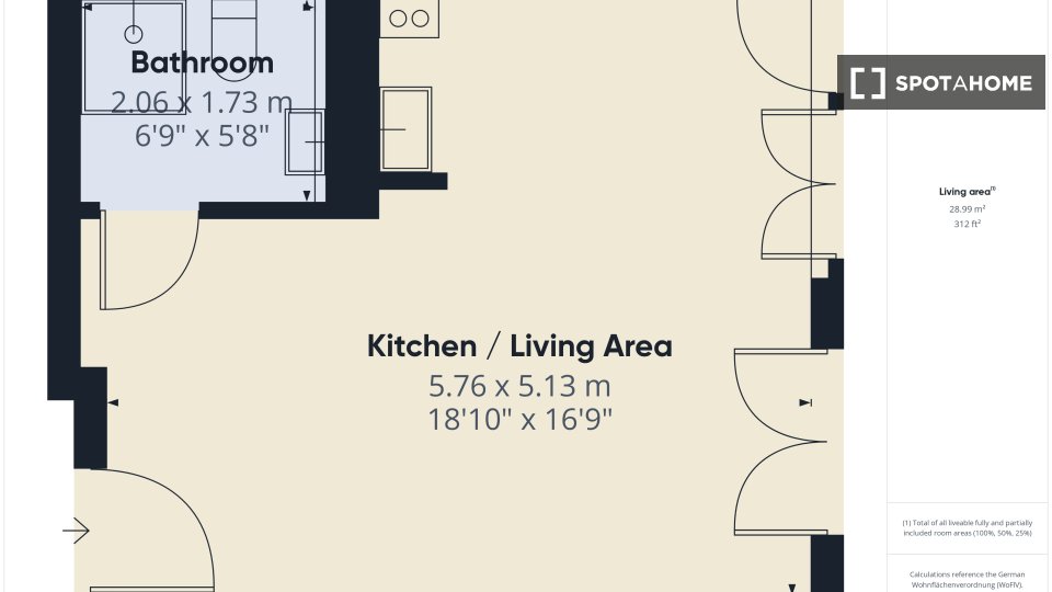 Apartment mono Berlin, 29m² — photo 1