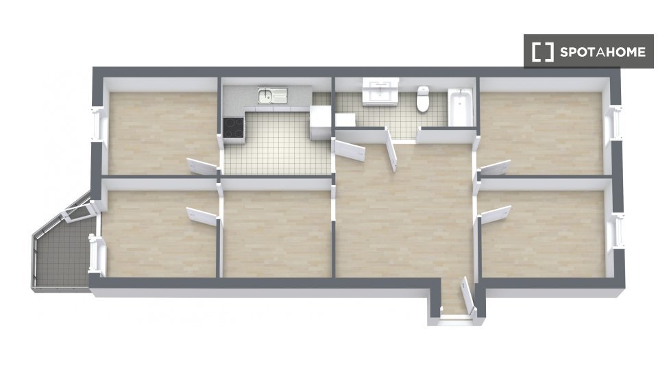 Double room Berlin, 4 beds, 81m² — photo 7