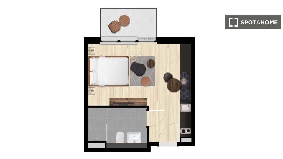Apartment mono Berlin, 29m² — photo 16