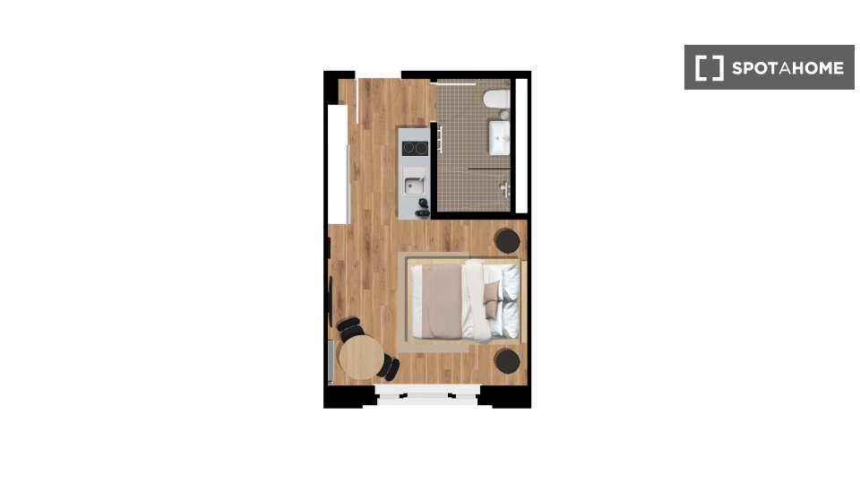 Apartment mono Berlin, 20m² — photo 4
