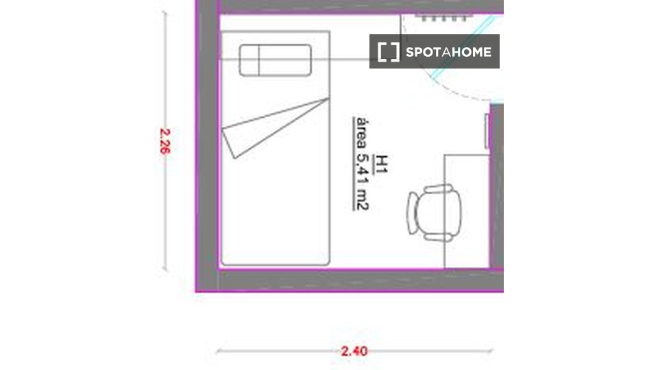 Double room Madrid, 6 beds — photo 3