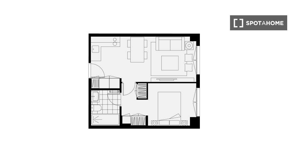 Apartment Madrid, 1 bed, 33m² — photo 5