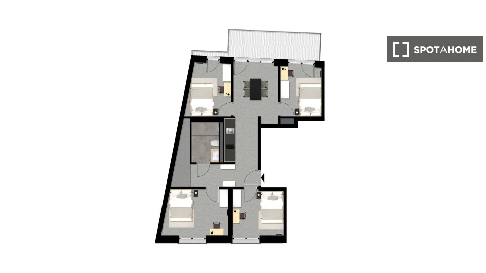 Double room Berlin, 4 beds, 79m² — photo 16