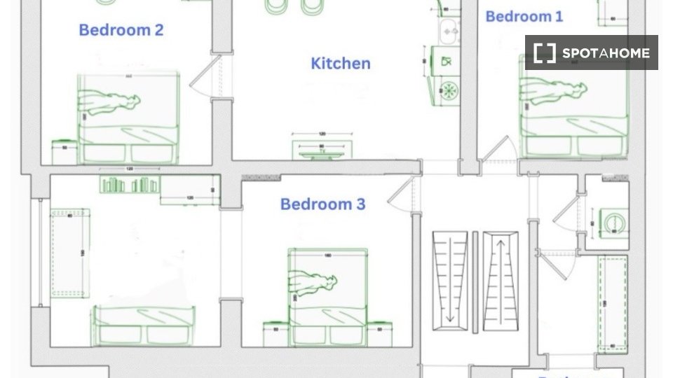 Double room Ljubljana, 3 beds, 90m² — photo 32