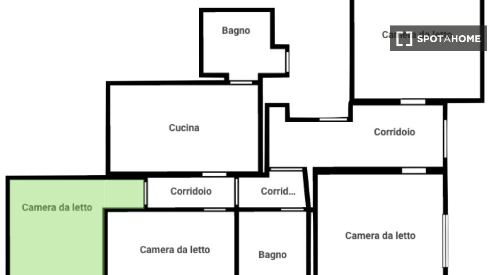 Camera doppia Padova, 4 camere — foto 3