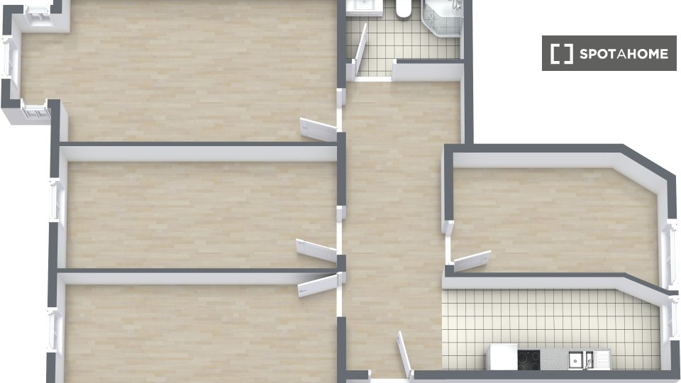 Double room Berlin, 4 beds, 90m² — photo 6