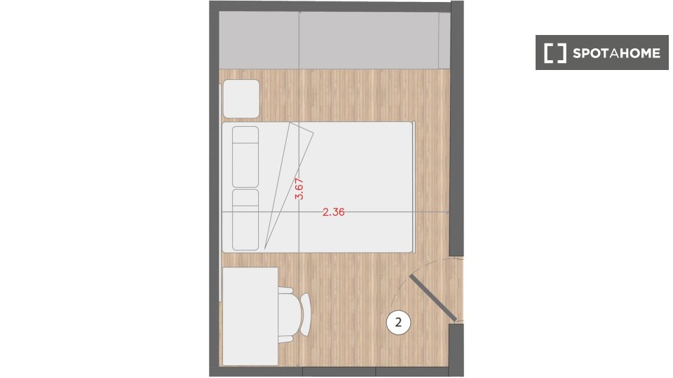 Double room Madrid, 3 beds — photo 33
