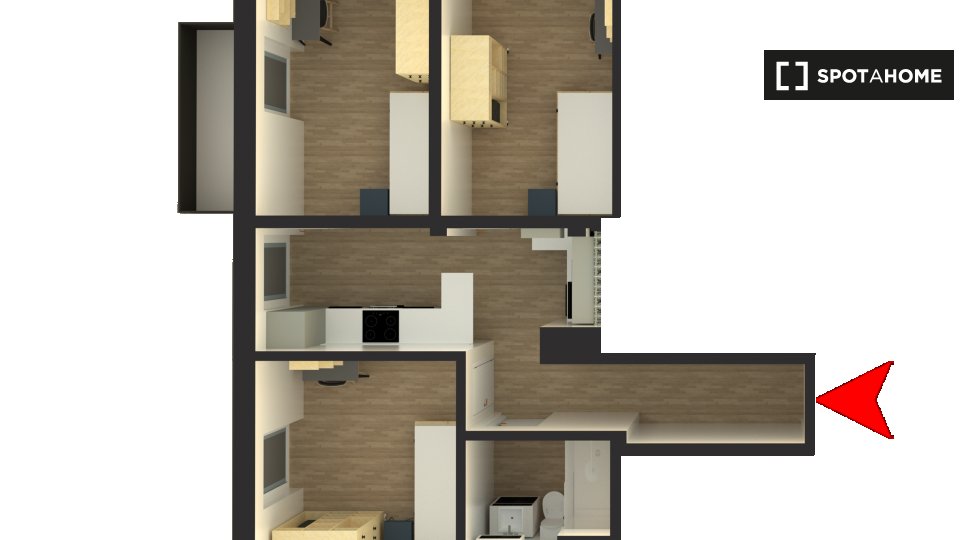 Double room Berlin, 3 beds, 51m² — photo 5