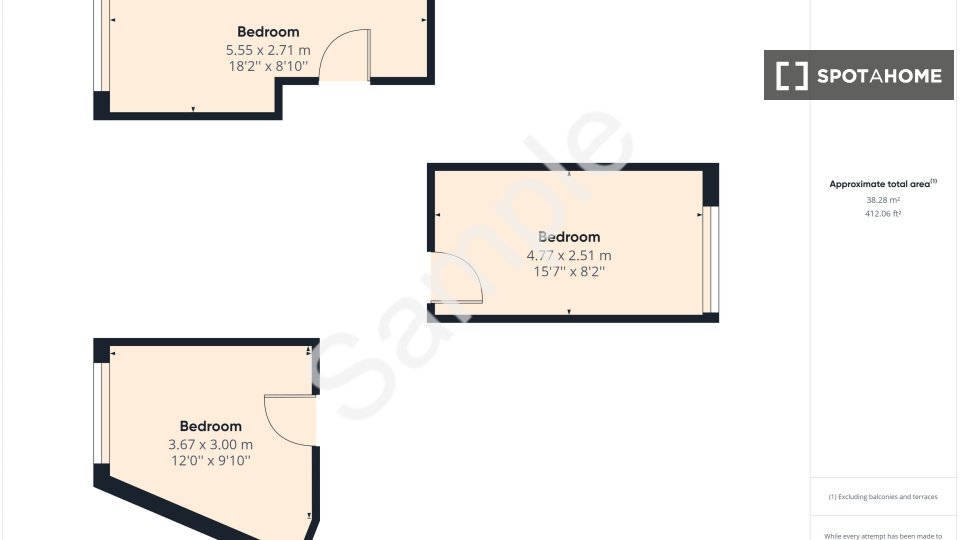 Double room Berlin, 2 beds, 55m² — photo 3