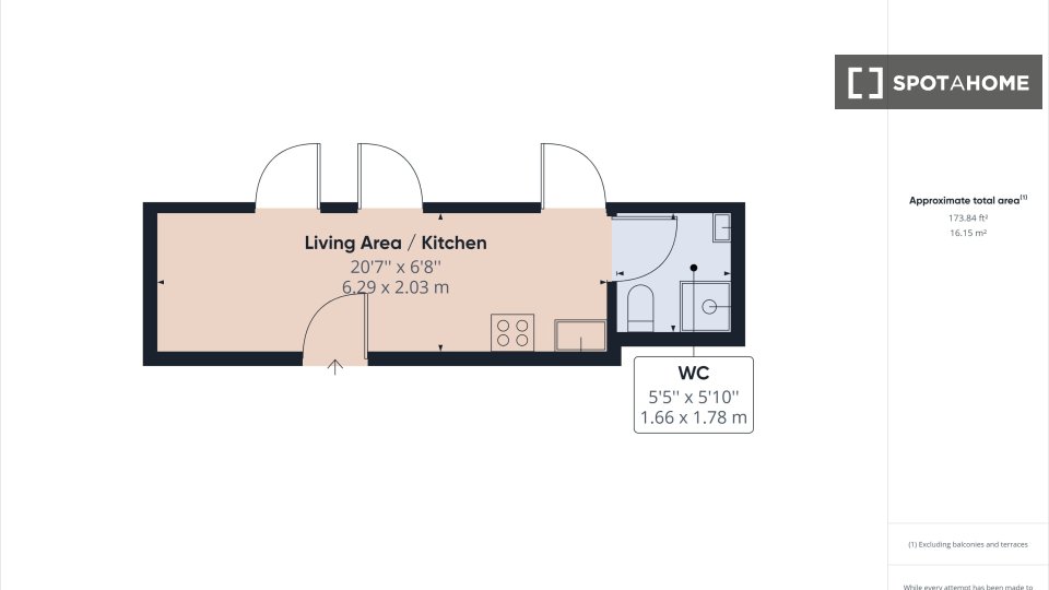 Double room Berlin, 2 beds, 27m² — photo 8