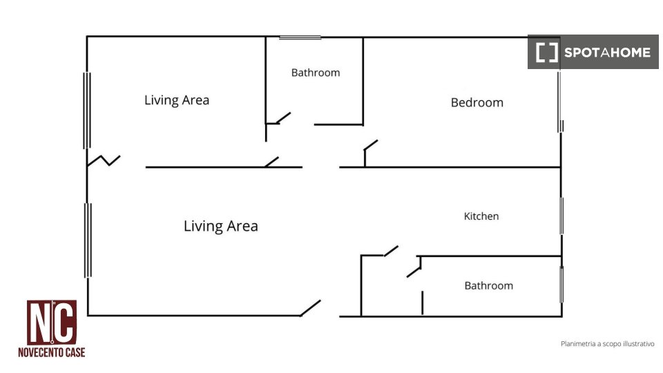Apartment Milan, 1 bed, 80m² — photo 25