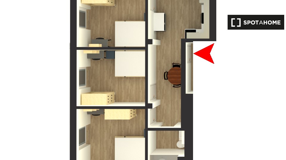 Double room Berlin, 3 beds, 60m² — photo 17