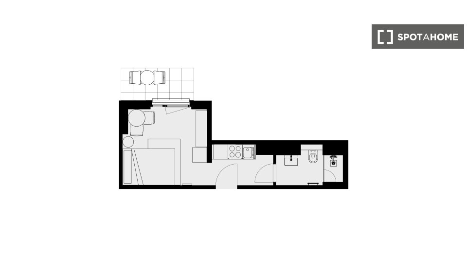 Apartment mono Leipzig, 19m² — photo 4