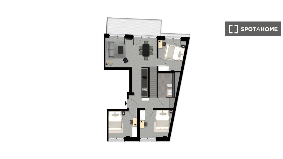 Double room Berlin, 6 beds, 121m² — photo 1