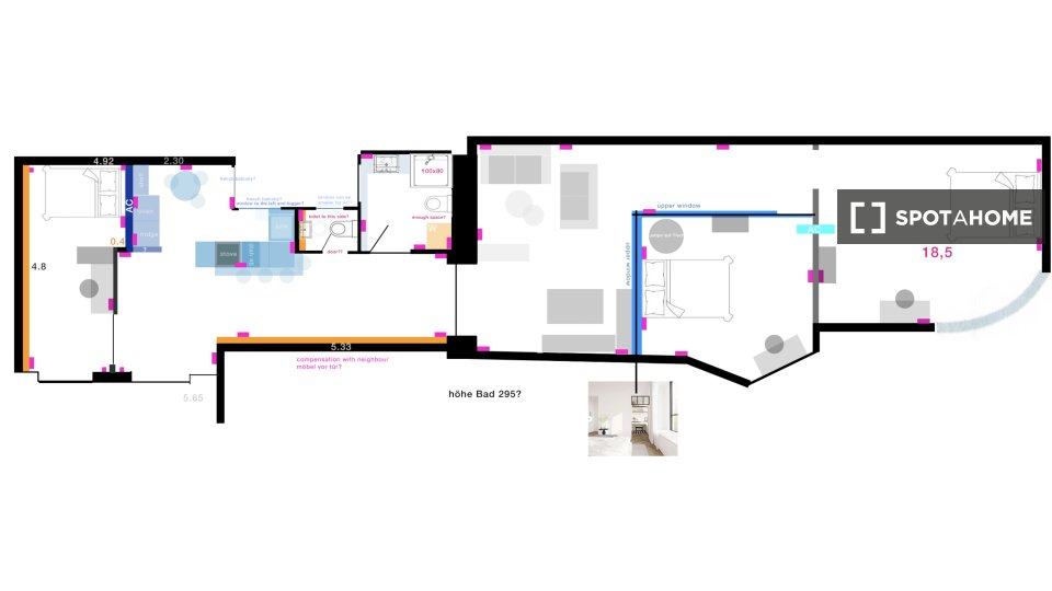 Apartment Budapest, 3 beds, 96m² — photo 6