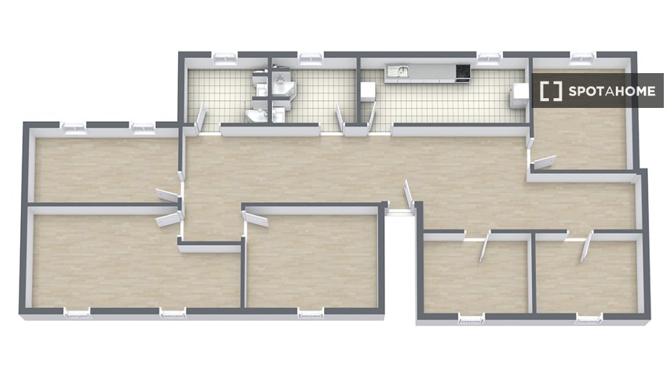 Double room Berlin, 6 beds, 158m² — photo 3
