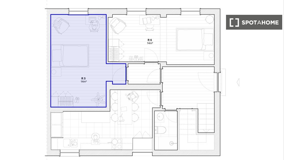 Double room Lisbon, 6 beds, 150m² — photo 14