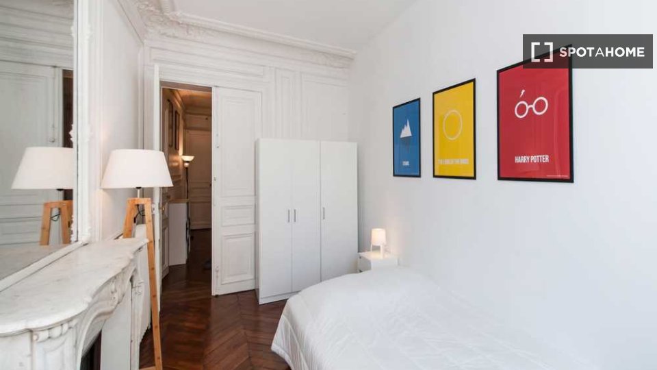 Camera in affitto in un appartamento con 5 camere da letto nel quartiere République di Parigi. - en París