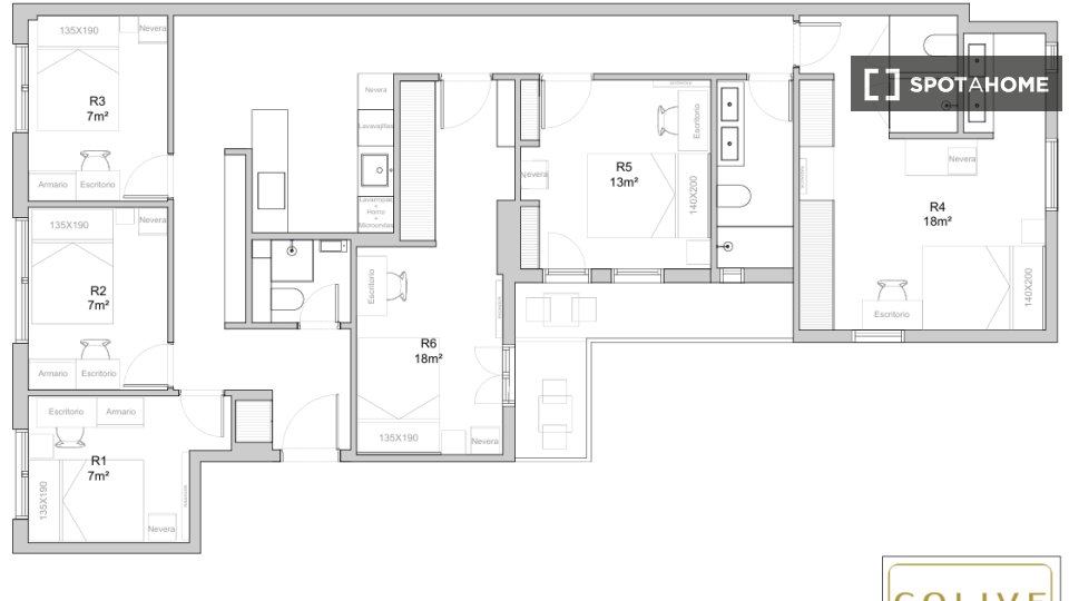 Double room Madrid, 7 beds — photo 35