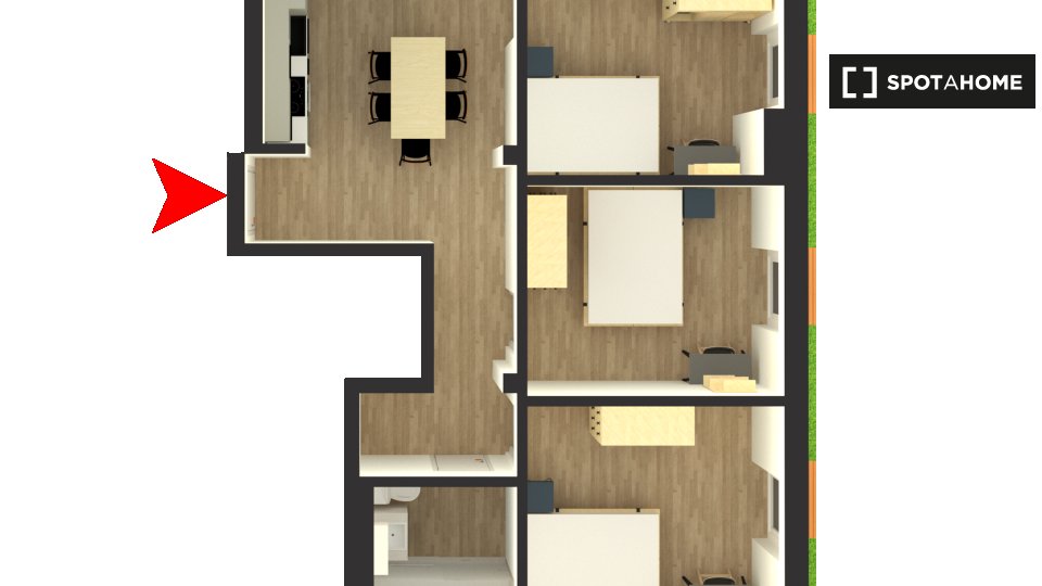 Double room Berlin, 3 beds, 73m² — photo 2