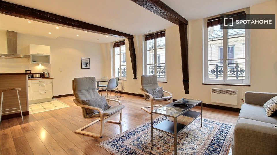Appartamento arredato in affitto con 1 camera da letto - 66 m² - Montorgueil - Parigi - a Parigi