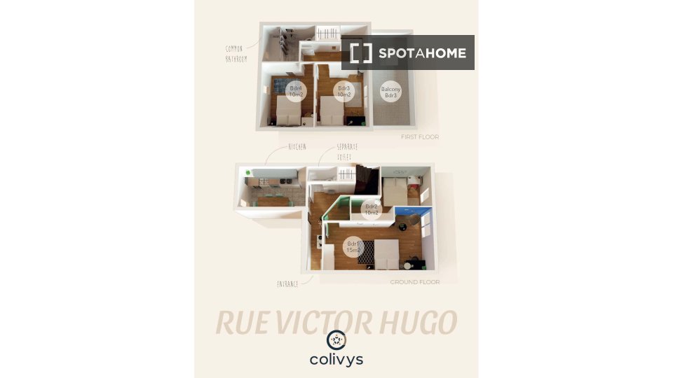 Camera doppia Parigi, 4 camere — foto 25