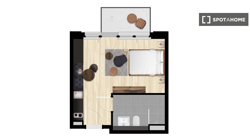 Apartment mono Berlin, 29m² — photo 1