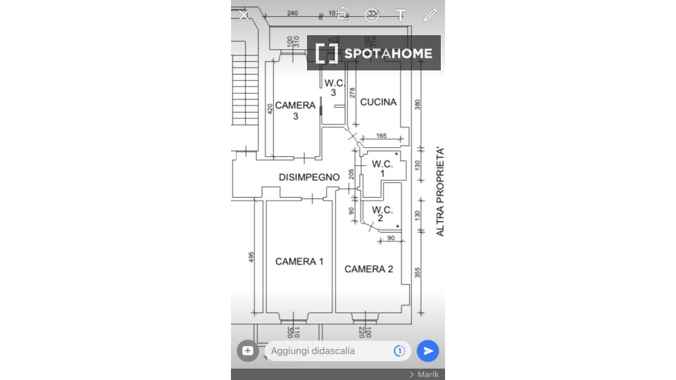 Double room Turin, 3 beds, 85m² — photo 9