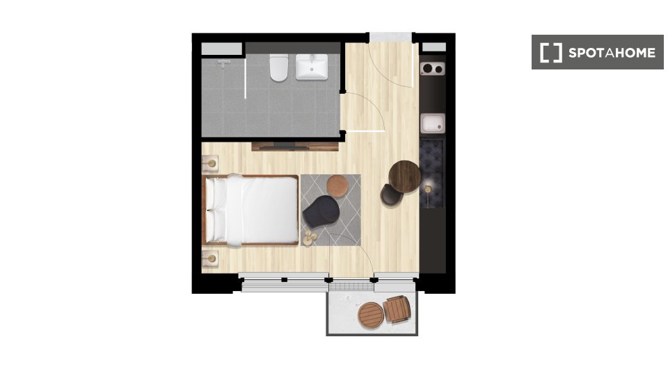 Apartment mono Berlin, 26m² — photo 8