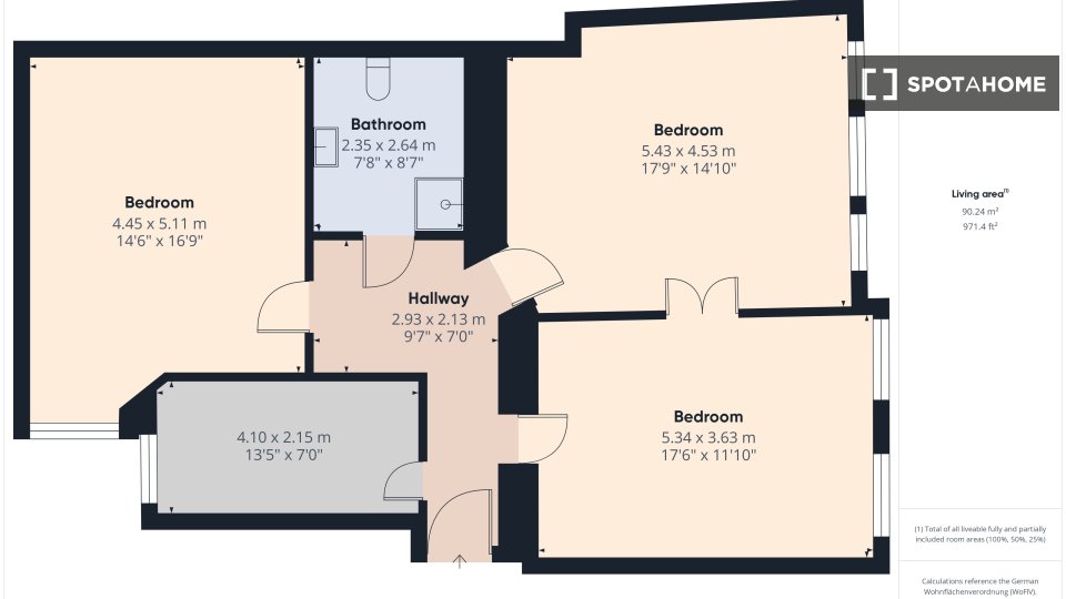 Double room Berlin, 7 beds, 93m² — photo 18