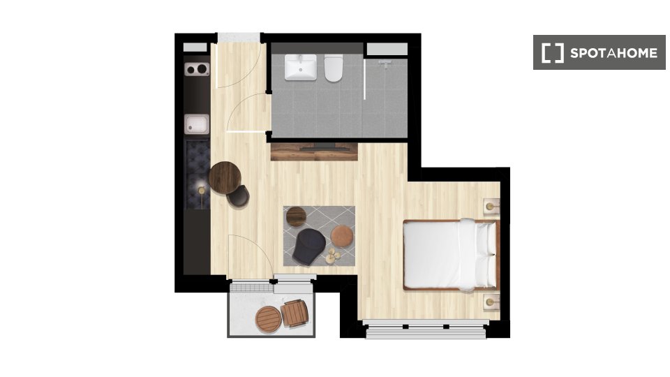 Apartment mono Berlin, 31m² — photo 13