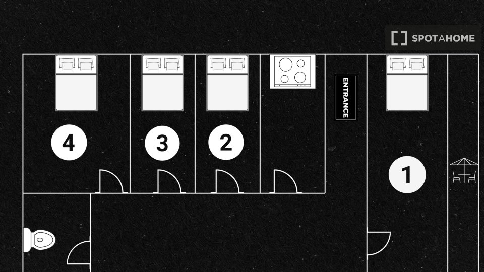 Double room Valencia, 4 beds — photo 16