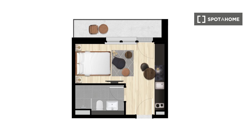 Apartment mono Berlin, 24m² — photo 1