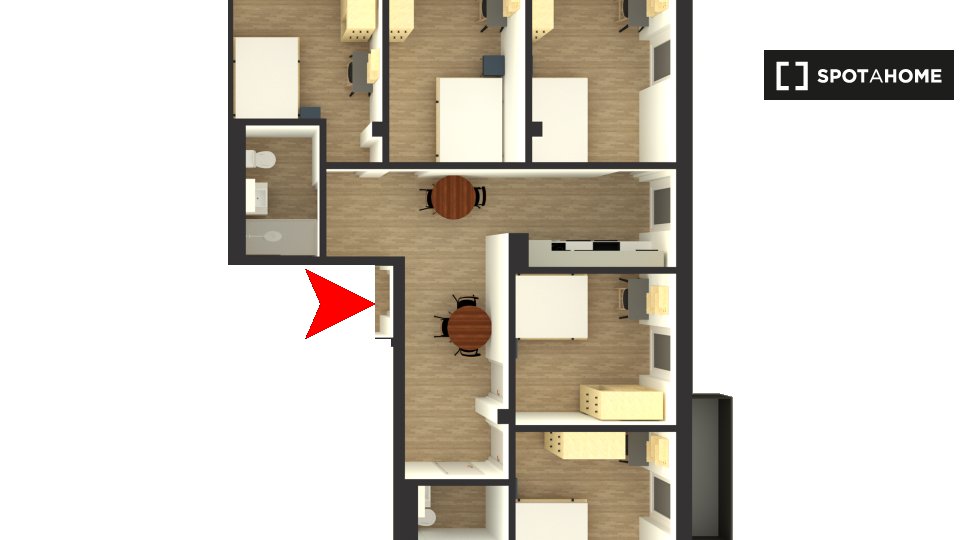 Double room Berlin, 5 beds, 93m² — photo 13