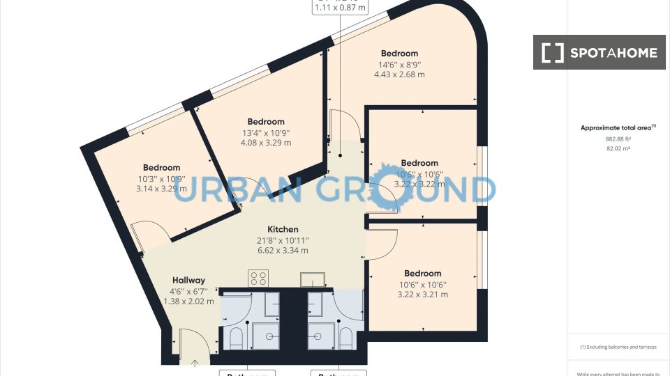 Double room Berlin, 1 bed, 11m² — photo 4