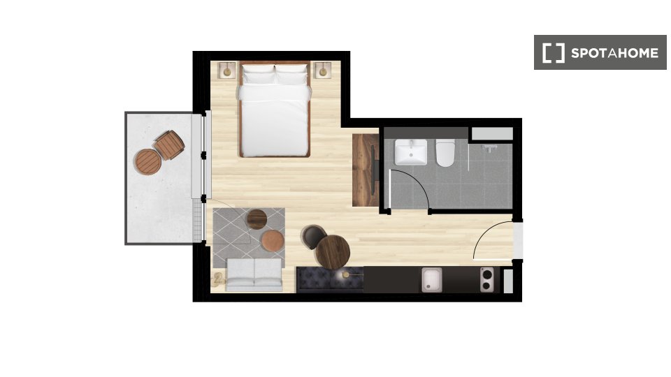 Apartment mono Berlin, 29m² — photo 12
