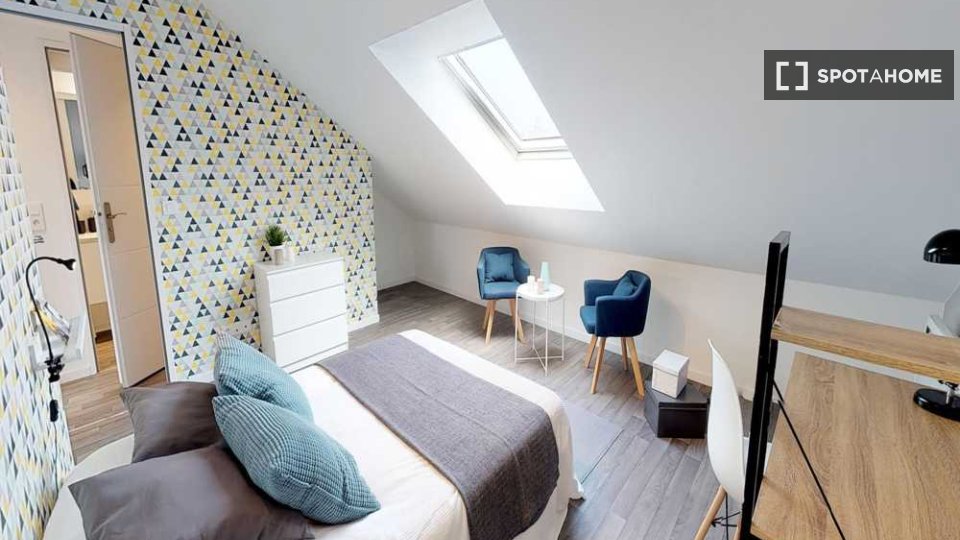 Stanza in appartamento condiviso in affitto a Moulins, Lille - in Lille