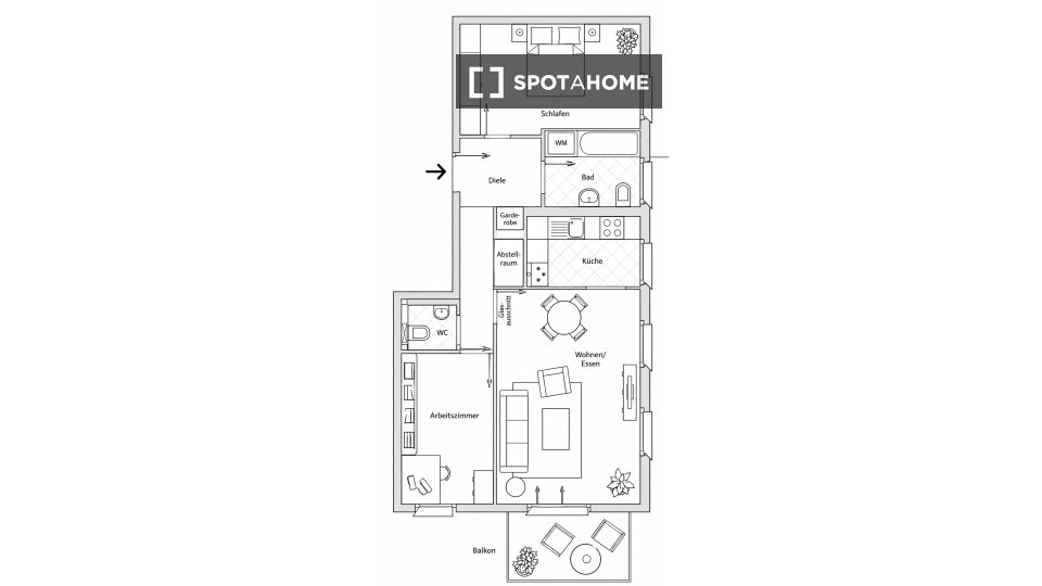 Apartment Munich, 2 beds, 74m² — photo 14