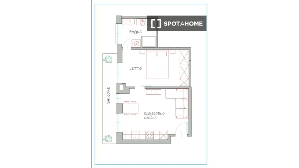 Apartment Milan, 1 bed, 50m² — photo 7