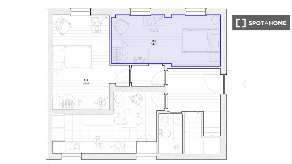 Double room Lisbon, 6 beds, 150m² — photo 10