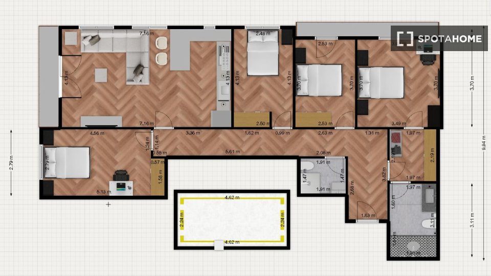 Apartment Valencia, 2 beds, 121m² — photo 10