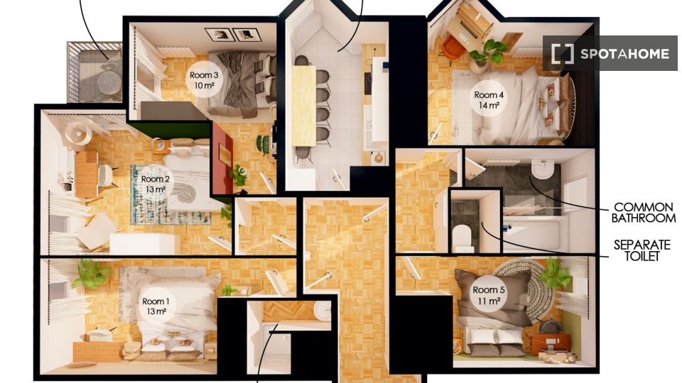 Double room Paris, 5 beds — photo 6