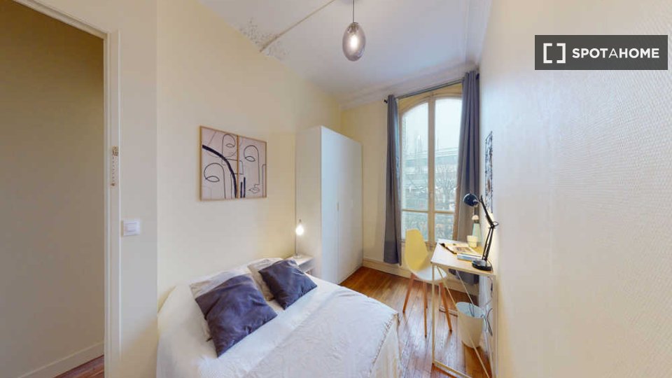 Camera in un appartamento condiviso con 4 camere da letto a Ivry-Port, Parigi. - a Parigi