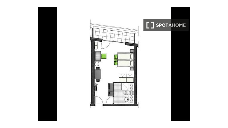 Studio apartment for rent in Leopoldstadt, Vienna (ref 959201) Spotahome