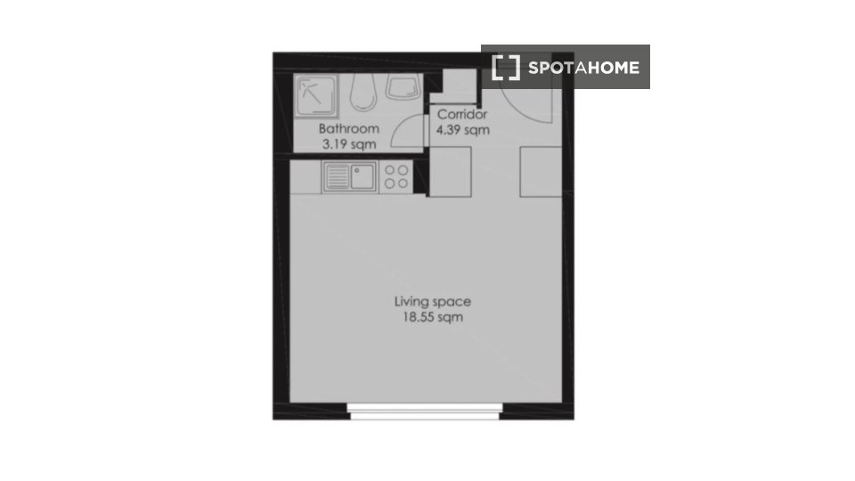 Apartment mono Berlin, 26m² — photo 11