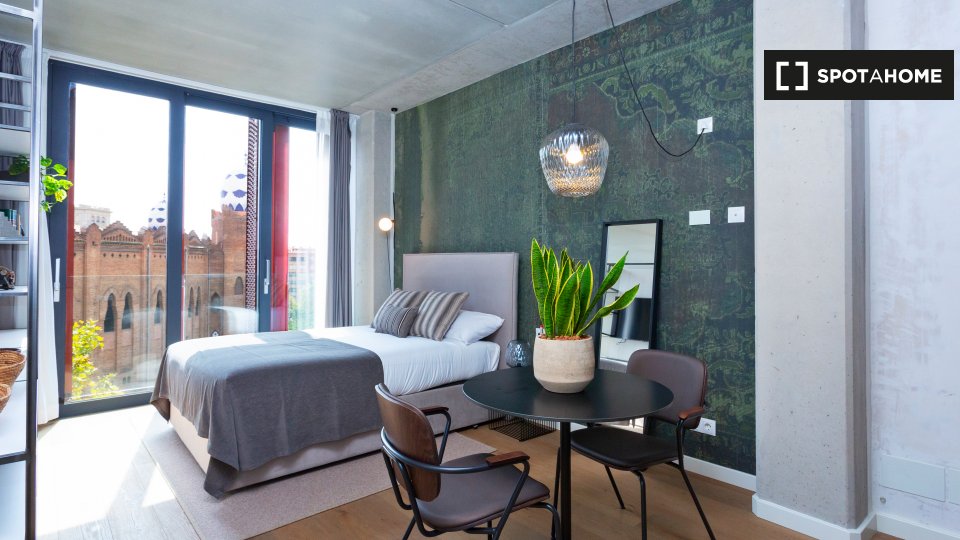 Monolocale arredato in un Co-Living a Barcellona - à Barcelone