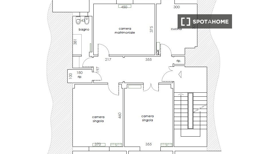 Double room Florence, 1 bed, 80m² — photo 3